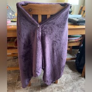 Plush Purple Women's Cape Wrap